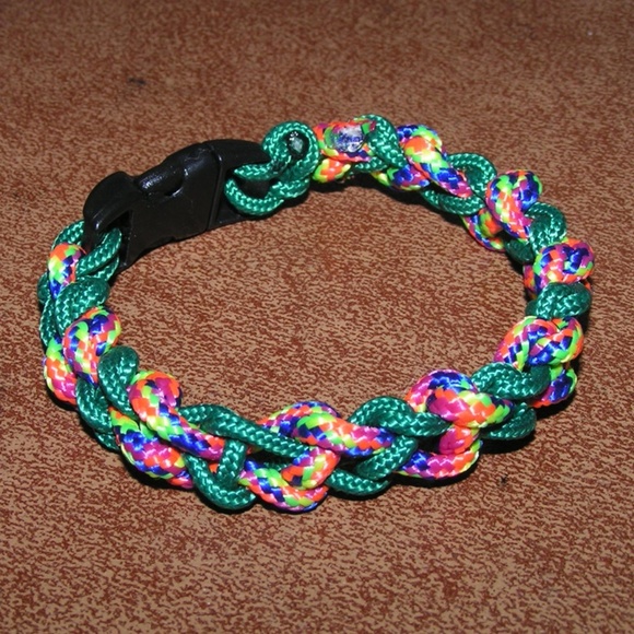 Multi Color Para Cord Survival Unisex Bracelet - Picture 1 of 7